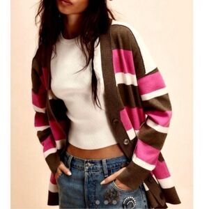 NWOT Free People League Of Her Own Oversized Cardigan